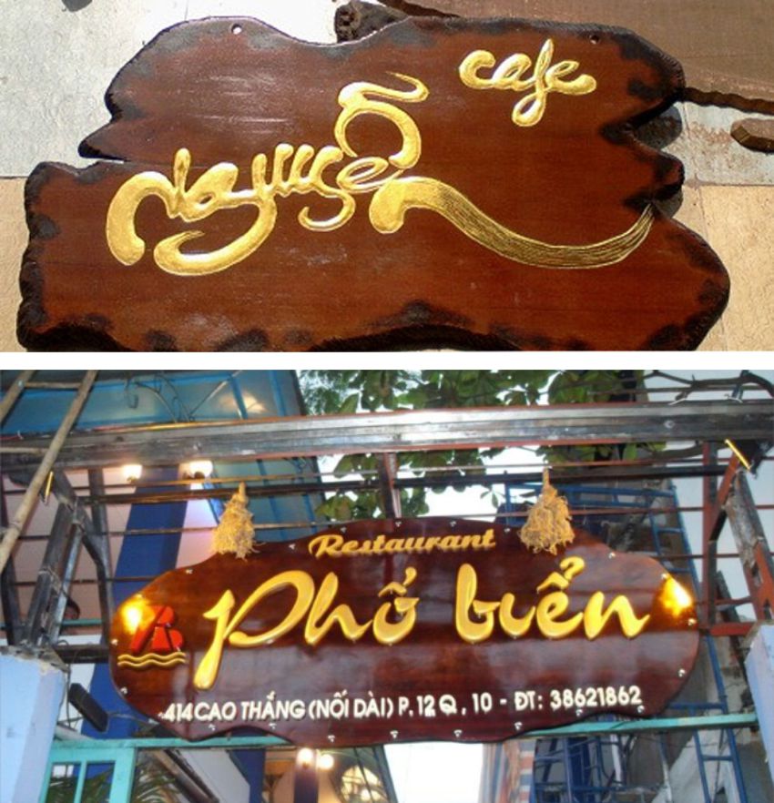 Biển gỗ quảng cáo