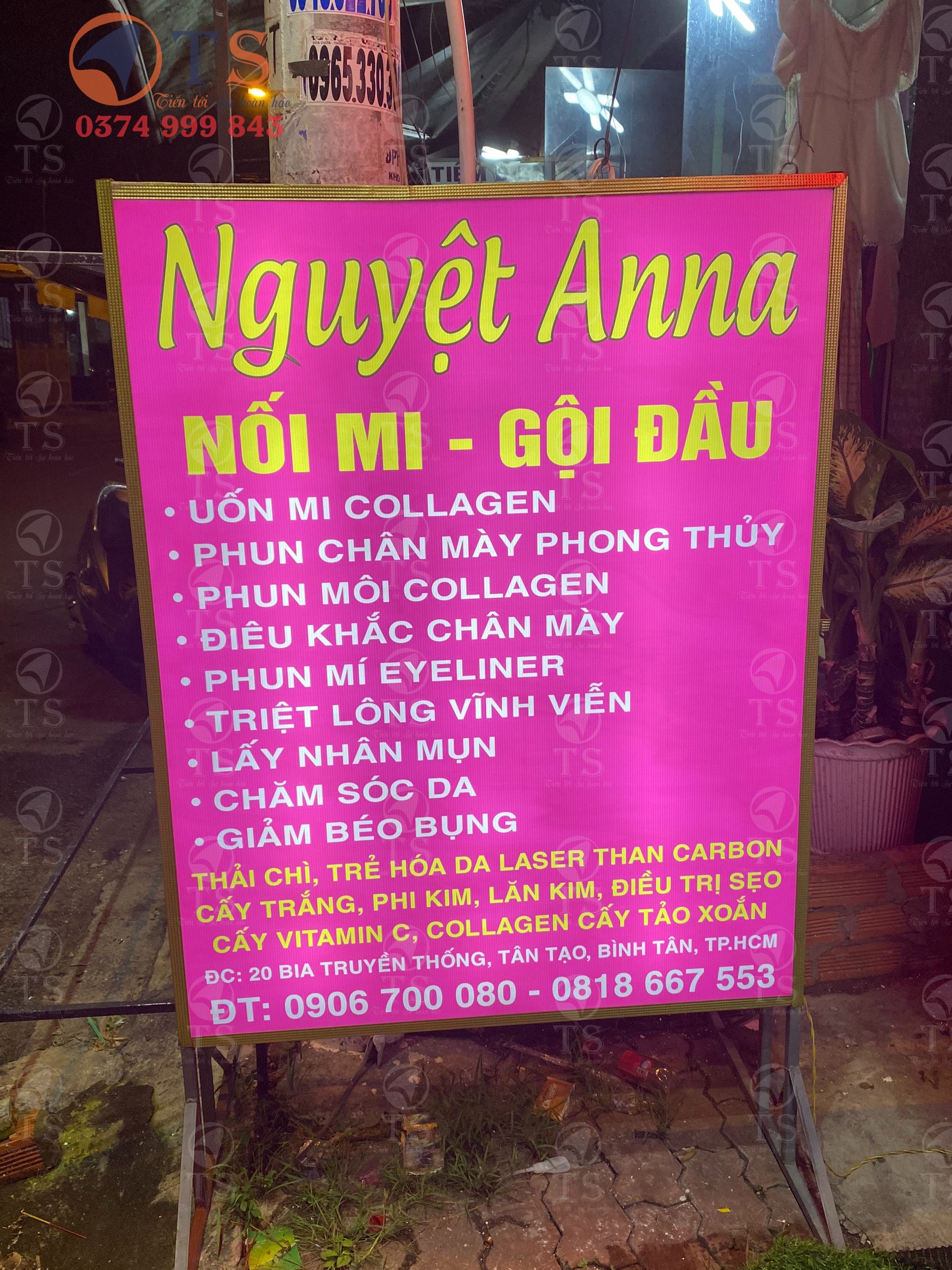 Bảng hiệu hộp đèn spa