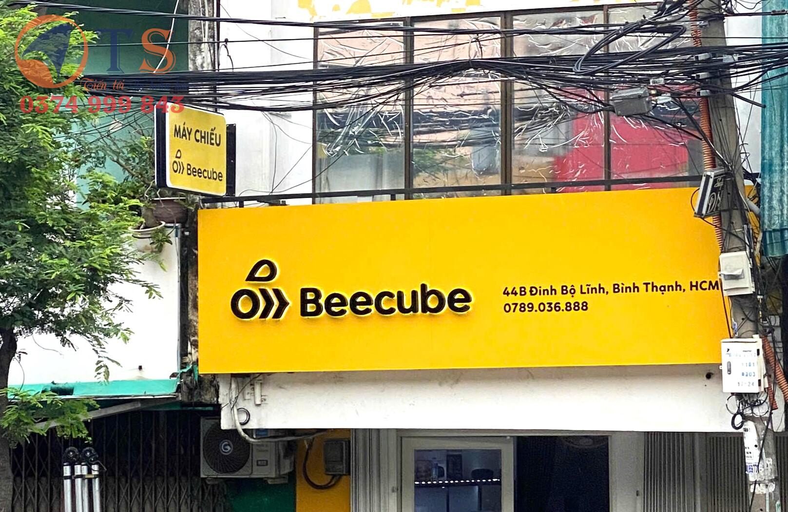 Thi Công Bảng Hiệu Mặt Dựng Alu + Chữ Mica Sáng Chân + Hộp Đèn Hút Nổi Tại Bình Thạnh